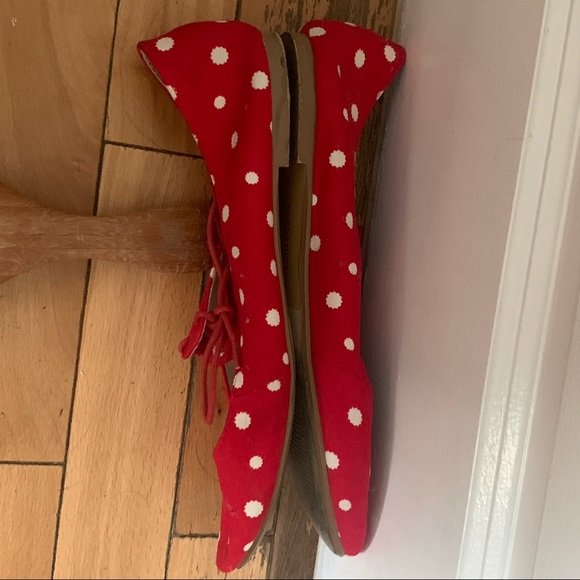 ModCloth Red & White Polka Dot Flats - Picture 7 of 7